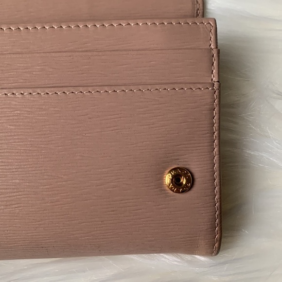 Authentic Prada Saffiano Long bifold flap wallet Blush/nude color. - Picture 12 of 13